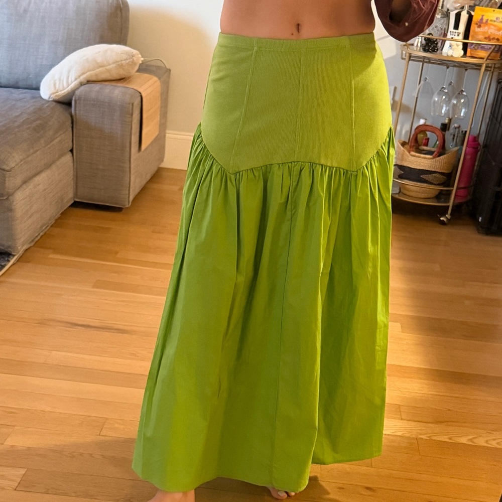 Lisa Says Gah Vibrant Green Maxi Skirt